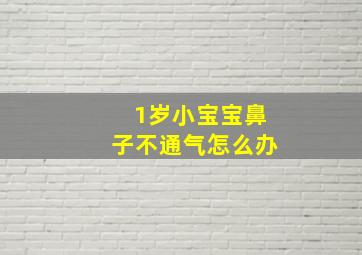 1岁小宝宝鼻子不通气怎么办