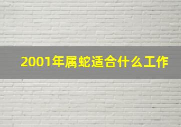 2001年属蛇适合什么工作