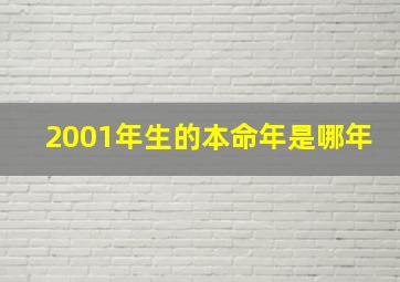 2001年生的本命年是哪年