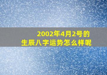 2002年4月2号的生辰八字运势怎么样呢