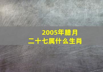 2005年腊月二十七属什么生肖