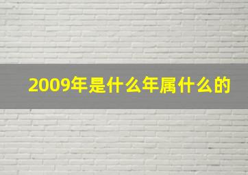 2009年是什么年属什么的