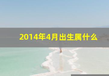 2014年4月出生属什么