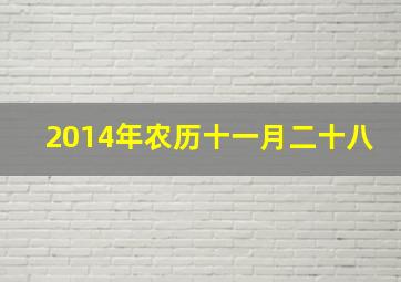 2014年农历十一月二十八