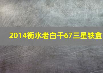 2014衡水老白干67三星铁盒