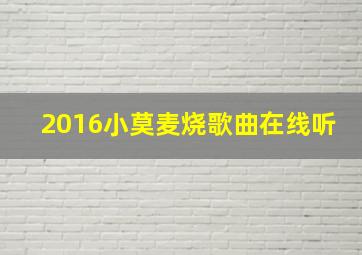 2016小莫麦烧歌曲在线听