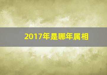 2017年是哪年属相