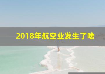 2018年航空业发生了啥