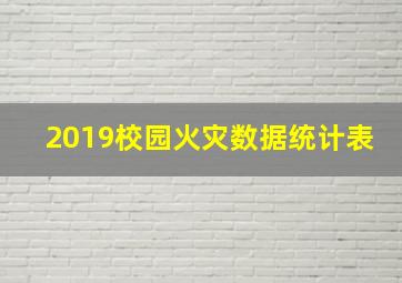 2019校园火灾数据统计表