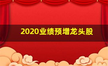 2020业绩预增龙头股