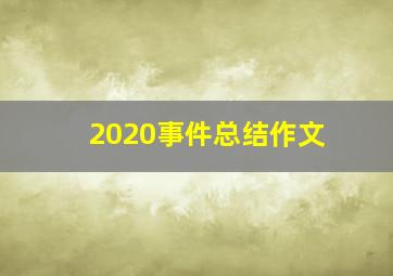 2020事件总结作文