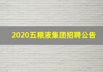 2020五粮液集团招聘公告