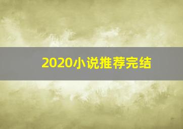 2020小说推荐完结