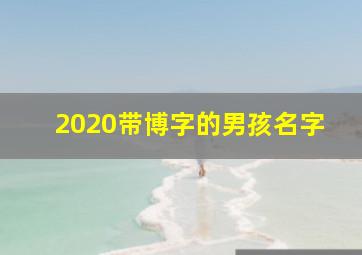 2020带博字的男孩名字