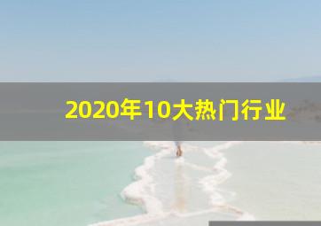 2020年10大热门行业