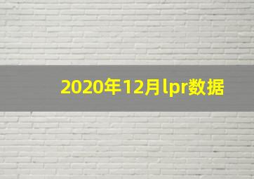 2020年12月lpr数据