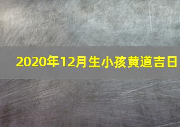 2020年12月生小孩黄道吉日