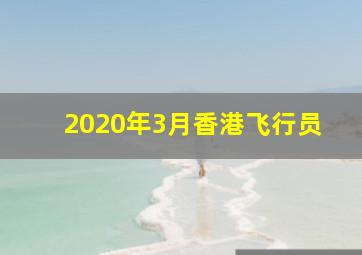 2020年3月香港飞行员