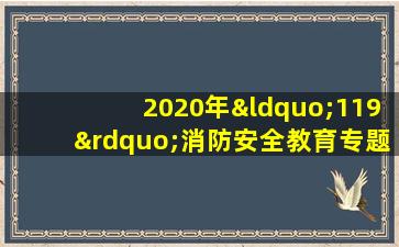 2020年“119”消防安全教育专题