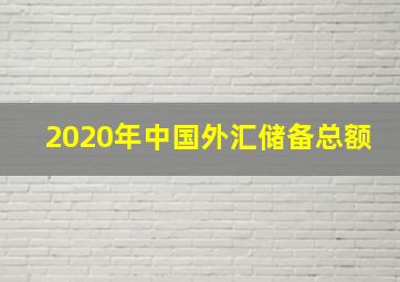 2020年中国外汇储备总额