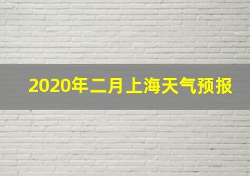 2020年二月上海天气预报