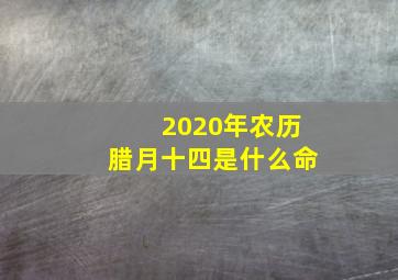 2020年农历腊月十四是什么命