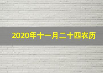 2020年十一月二十四农历