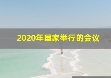 2020年国家举行的会议