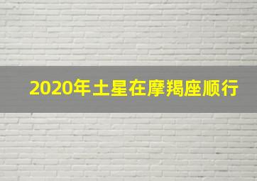 2020年土星在摩羯座顺行