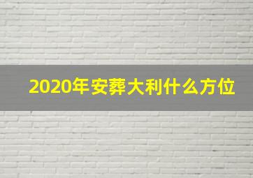 2020年安葬大利什么方位