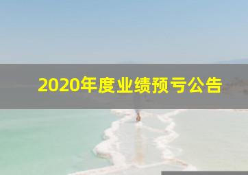 2020年度业绩预亏公告