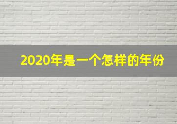 2020年是一个怎样的年份