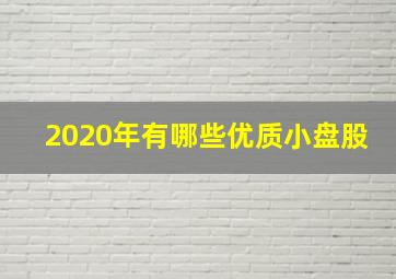 2020年有哪些优质小盘股