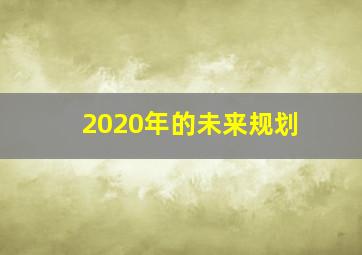 2020年的未来规划