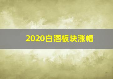 2020白酒板块涨幅