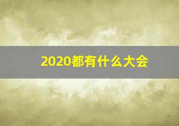 2020都有什么大会