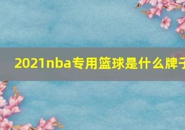 2021nba专用篮球是什么牌子