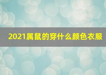 2021属鼠的穿什么颜色衣服