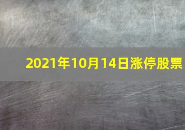 2021年10月14日涨停股票