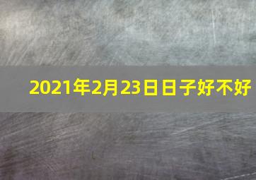 2021年2月23日日子好不好