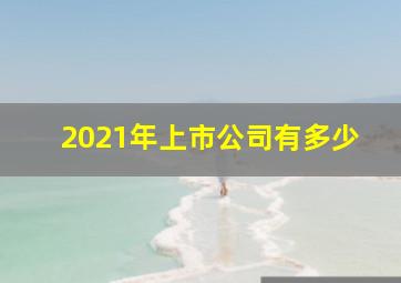 2021年上市公司有多少