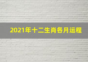 2021年十二生肖各月运程