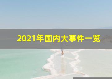 2021年国内大事件一览