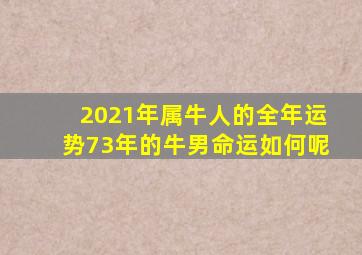 2021年属牛人的全年运势73年的牛男命运如何呢