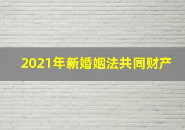 2021年新婚姻法共同财产