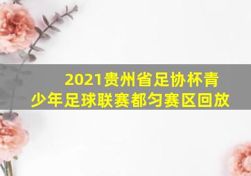 2021贵州省足协杯青少年足球联赛都匀赛区回放