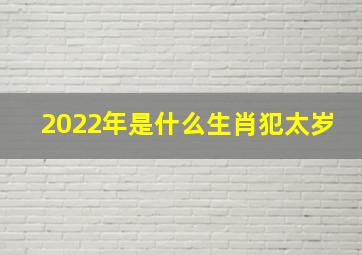 2022年是什么生肖犯太岁