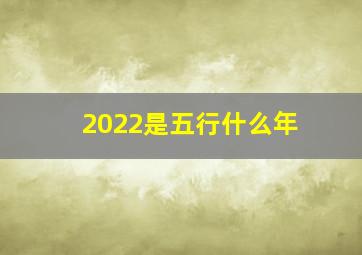 2022是五行什么年