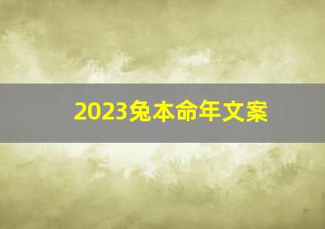 2023兔本命年文案