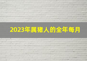 2023年属猪人的全年每月